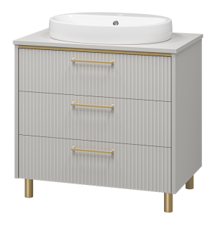 Напольная тумба под раковину Brevita Elche УТ000023945 81 см серый